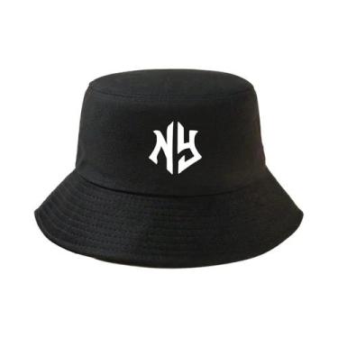 Imagem de Chapéus Bucket Masculinos Com Letras NY 4PC 2PC 1PC Proteção Solar Mod