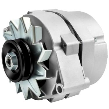 Imagem de Alternador de 1 fio, alternador de um fio New Delco 10SI SBC BBC 63A Substituição para Chevy 350 GMC Buick Cadillac Pontiac, 1100125, ADR0325, 7127-SEN, 7127SEN, 7127SE, 400-12370, 334-2614