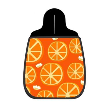 Imagem de Lixeira De Carro Organizador Lixinhocar Fatias De Laranja Fundo Vibrante
