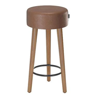 Imagem de Banqueta Banco Baixo 50 cm Paris Cor Café