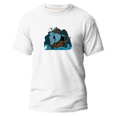 Imagem de  Camiseta Basica Algodão Premium Estampada Navio Marítimo - Pavesi, Br