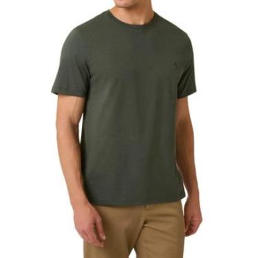 Imagem de Camiseta Masculina Dudalina MC Essentials Verde Militar 4154-Masculino