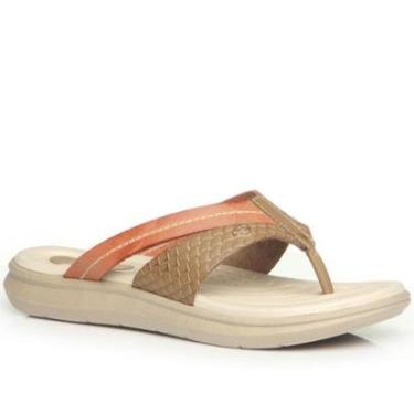 Imagem de Chinelo Pegada Feminino em Couro Whisky 232801-02-Feminino