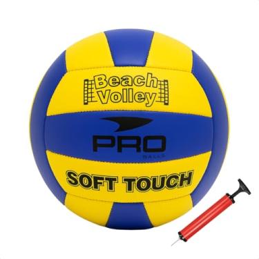 Imagem de Kit Bola De Vôlei Praia Quadra Areia Voleibol Colorida Bomba de Inflar Tamanho Padrão Treino (VOLEI COM BOMBA)