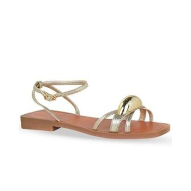Imagem de Sandália Feminina Rasteira Bottero 368302 Dourado-Feminino