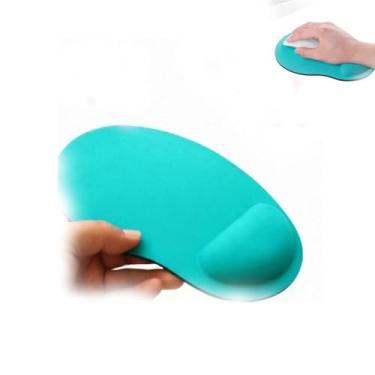 Imagem de Mouse pad com suporte de pulso, mouse pad ergonômico com almofada de descanso de pulso de espuma de memória, fácil de digitar, alívio da dor, suave à prova d'água, durável e confortável para trabalhar