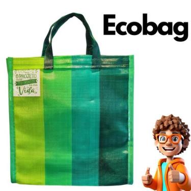 Imagem de Sacola Bolsa Nylon Ecobag Personalizada com Frases Retornável Feira Me