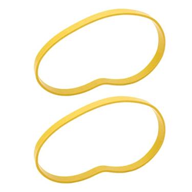 Imagem de Leapiture 2 peças de pneus de serra de fita de borracha pneus de serra de fita antiderrapante substituição estável para pneu de roda de serra de fita de 8 polegadas amarelo