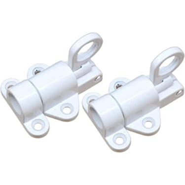 Imagem de Parafuso deslizante ferrolho de fechadura de porta, parafuso de portão, pacote com 2 pacotes de segurança de metal trava automática de porta de janela com parafusos de instalação, para sala de estar