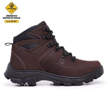 Imagem de Bota Coturno Adventure Arizona em Couro Palmilha em Gel Sola Antiderrapante EPI com C.A - Café - 41-Unissex