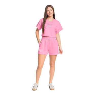 Imagem de Conjunto Blusa Short Moletom Gloss-Feminino