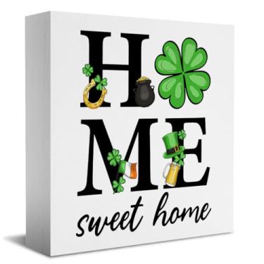 Imagem de Placa de caixa de dia de São Patrício, sinal interessante de caixa de dia de São Patrício, decoração de banheiro de prateleira de mesa doce para casa, enfeite de 12 x 12 cm