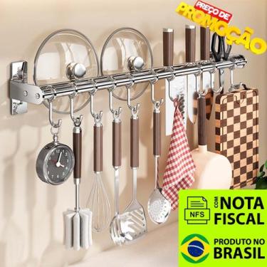 Imagem de Suporte Prateleira Organizador Duplo Pendurar Talher Utensílio Multisu