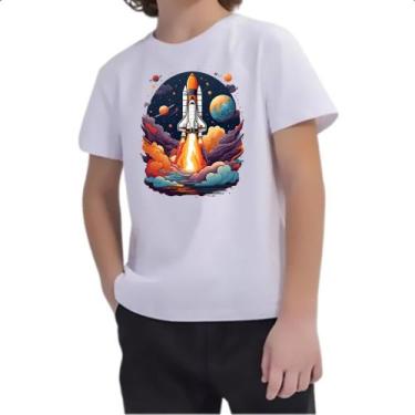 Imagem de Camiseta Infantil Nave Espacial em lancamento - Alearts, 14