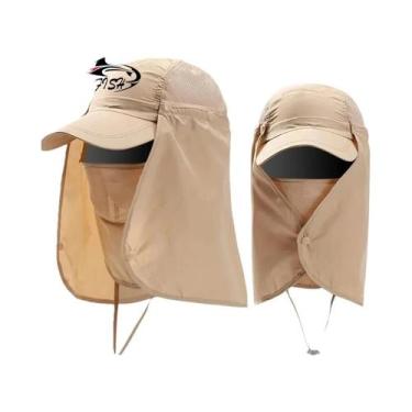 Imagem de Chapéu De Pesca De Secagem Rápida Anti-UV Protetor Solar Para Rosto E 