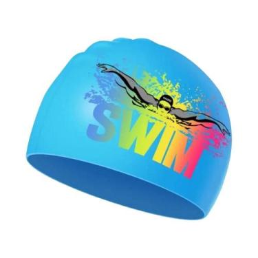 Imagem de Touca De Natação Unissex Antiderrapante E Impermeável De Silicone, Elá