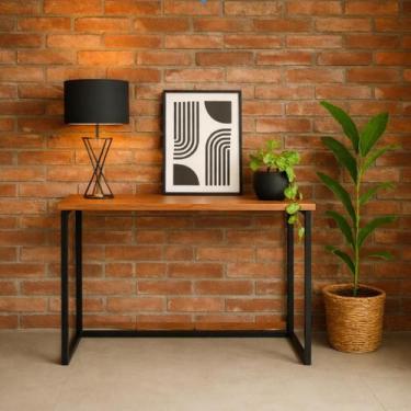 Imagem de Aparador De Madeira Estilo Industrial Buffet Sala Jantar Decorativo - 