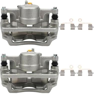 Imagem de Maxfavor Conjunto de pinças de freio a disco 19B1832 19B1833 com suporte compatível com Honda 1996-2008 2009 2010 2011 Civic 2010-2014 Conjunto de pinças de freio Insight dianteiro esquerdo e direito