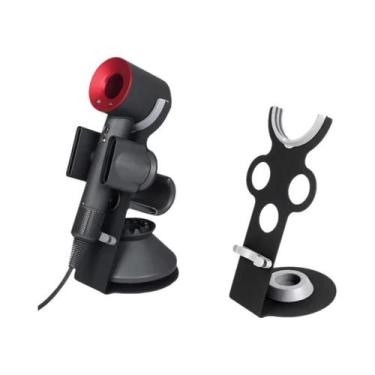 Imagem de Suporte De Secador De Cabelo Em Liga De Alumínio Preto Para Dyson Supe