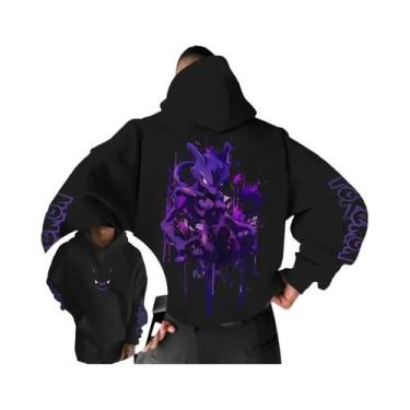 Imagem de Moletom Com Estampa Pokémon Mewtwo Tamanho Grande Para Homens E Mulher