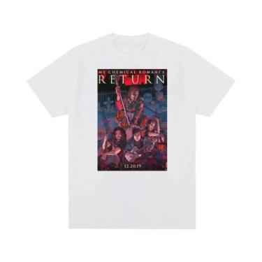 Imagem de Camiseta De Algodão Masculina E Feminina My Chemical Romance Mcr Band,