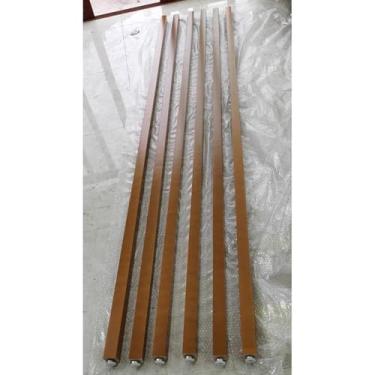 Imagem de Divisória de sala rústica - Divisória de ripas de madeira do chão ao teto para sala de estar, quarto, cozinha e banheiro - Instalação fácil sem perfuração (170 cm)