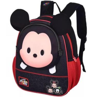 Imagem de Mochila Escolar Infantil Costas Mickey Orelhinhas 3d Resistente Diversos Compartimentos Alças Acolchoadas Qualidade