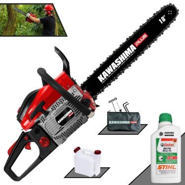 Imagem de Motosserra Kawashima Kcs500p à Gasolina 49.3cc 2t Com Sabre 18 Polegadas 6600220 + Óleo Stihl 8017