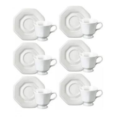 Imagem de Conjunto de Xícara de Chá com Pires 06 Peças Prisma Schmidt