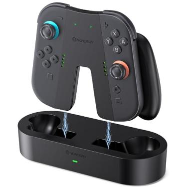 Imagem de NEWDERY Charging Grip & Charging Dock for Switch 2, Magnetic Grip Controller Compatible with Switch 2 Joycons, Play While Charging with LED Indicator-Black