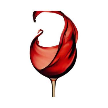 Imagem de Pintura Em Tela Abstrata De Vinho Tinto Dançante, Arte Moderna Para Ba