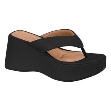 Imagem de Chinelo Tamanco Dedo Plataforma Salto Alto Anabela Meia Pata - Vizzano