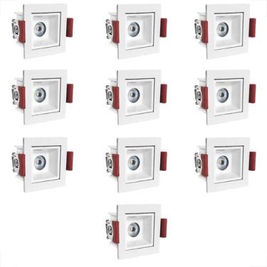 Imagem de 10 Spot Embutido Mini Led Downlight Recuado Sala 3000k Bet55 - Bet55ki