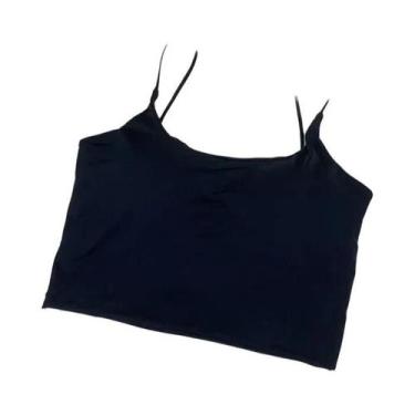 Imagem de Top Cropped Feminino De Verão Em Seda Gelada Sem Costura Com Bojo, Cam