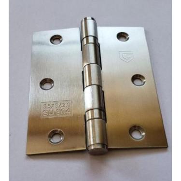 Imagem de Dobradiça Aço Inox 304 3" 1/2 x 3" Jogo C/ 3 Unidades - PRIME