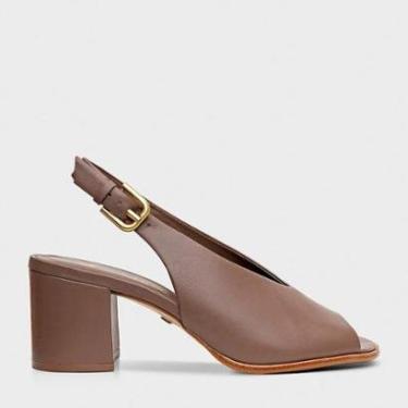 Imagem de Sandália Boot Essential Salto Bloco em Couro Mocha / Marrom Carrano-Feminino