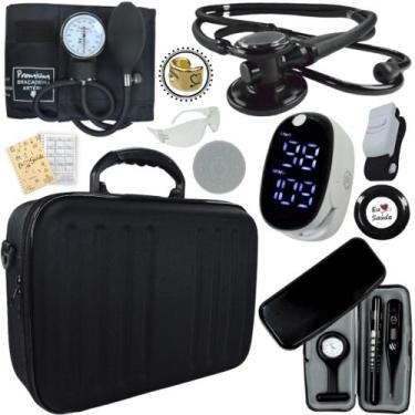 Imagem de Kit Enfermagem Aparelho De Pressao Estetoscopio Duplo Bic - Love Saude
