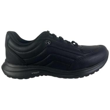 Imagem de Tênis Kolosh Feminino Esportivo EVA Fit Confortável Leve Preto Branco 