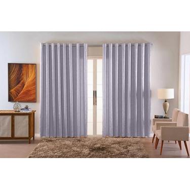 Imagem de cortina sala quarto decoraçao jacquard tecido luxo 4,00x2,80 cor:avela