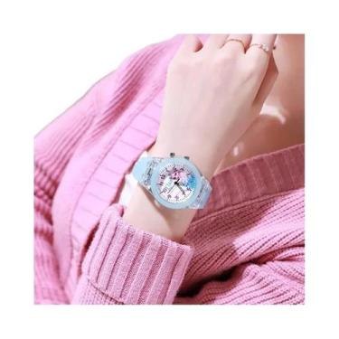 Imagem de Relógio De Pulso Infantil Com Padrão Da Princesa Frozen, LED Brilhante
