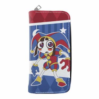 Imagem de Carteira Circus Anime Characters Slim Bifold em couro PU - Yiweisai