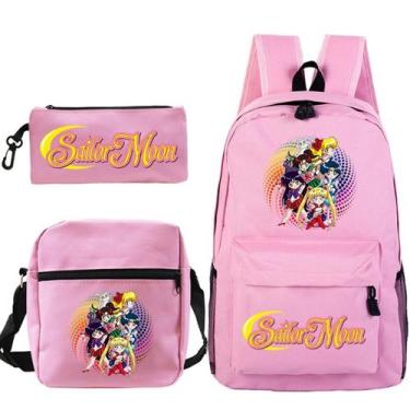 Imagem de Conjunto de mochilas escolares Sailers Moons Tsukino Usagi 3 unidades 
