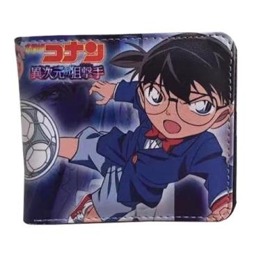 Imagem de Carteira: Detetives Conans Edogawas, personagens de anime, couro PU - 