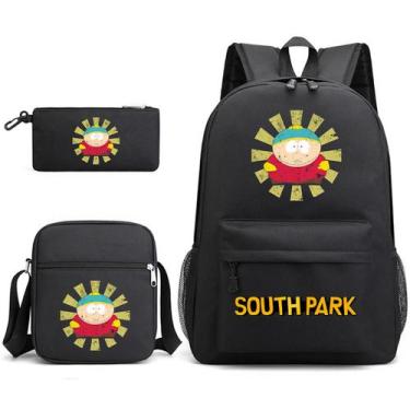 Imagem de Conjunto de mochilas escolares South Parks Erics Cartmans Nylon Kids -