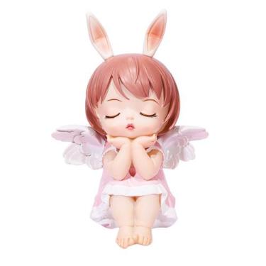 Imagem de Piggy Bank Angel Girl para crianças, moedas, caixa de dinheiro, plásti