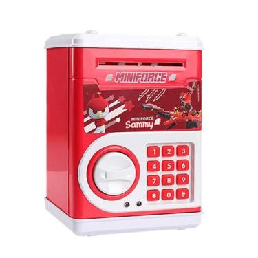 Imagem de Máquina ATM Piggy Bank Mini Forcess para crianças em resina 13x12x19cm