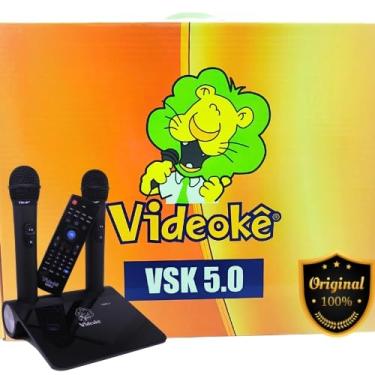 Imagem de Karaokê Videoke Vsk5.0 11.999 músicas pontução REAL e 2 microfones sem fio