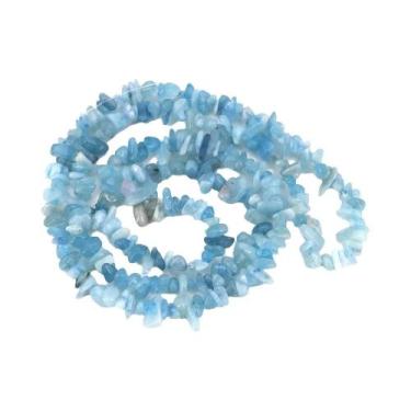 Imagem de Contas De Água-Marinha Em Lascas 5-8mm, Pedra Natural Rolada Irregular