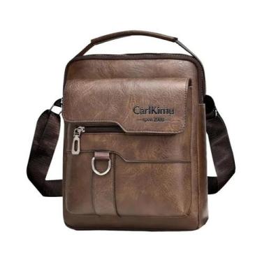Imagem de Bolsa Mensageiro Vintage Masculina, Alça Ajustável, Leve, Para Uso Diá