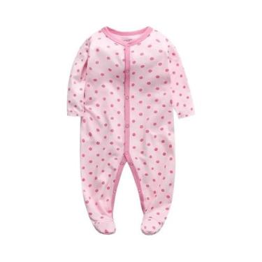 Imagem de Macacão De Algodão Macio Para Bebês Meninas E Meninos Com Mangas Longa